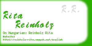 rita reinholz business card